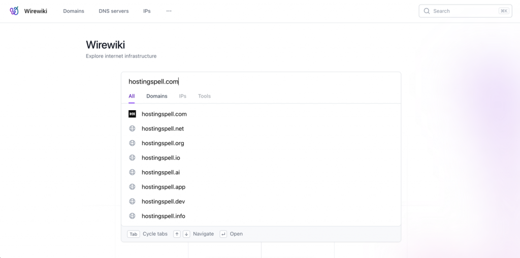Wirewiki x HostingSpell Partnership for Wirewiki DNS Check